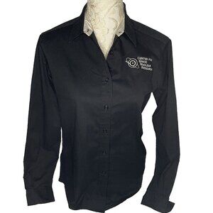 Center For Space Nuclear Research Black W sz M Idaho University Button L/S Shirt